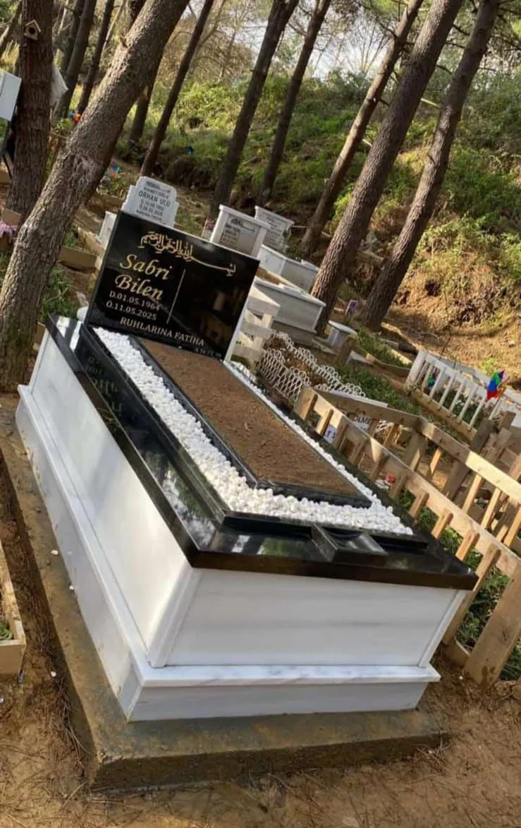 Özel beyaz mermer mezar modeli