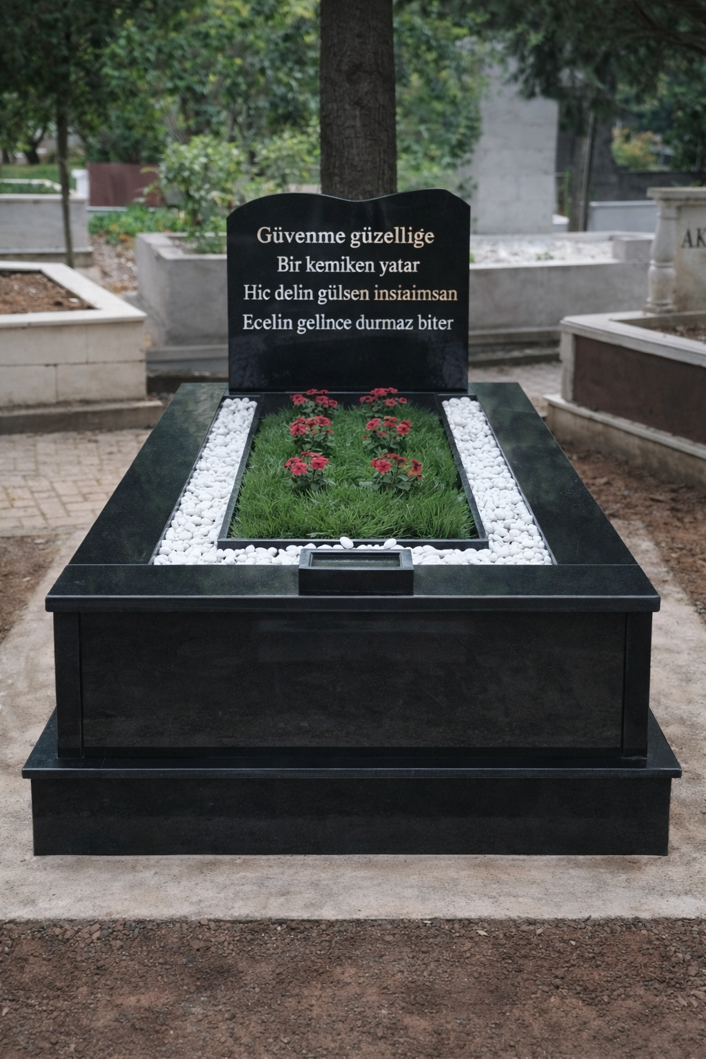 Dayanıklı granit mezar modeli